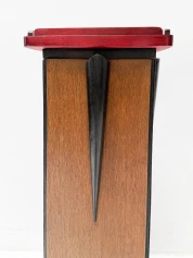 Art Deco Pedestal by E.G.C. Schubad, Oak & Padouk, Dutch Design, 1920s